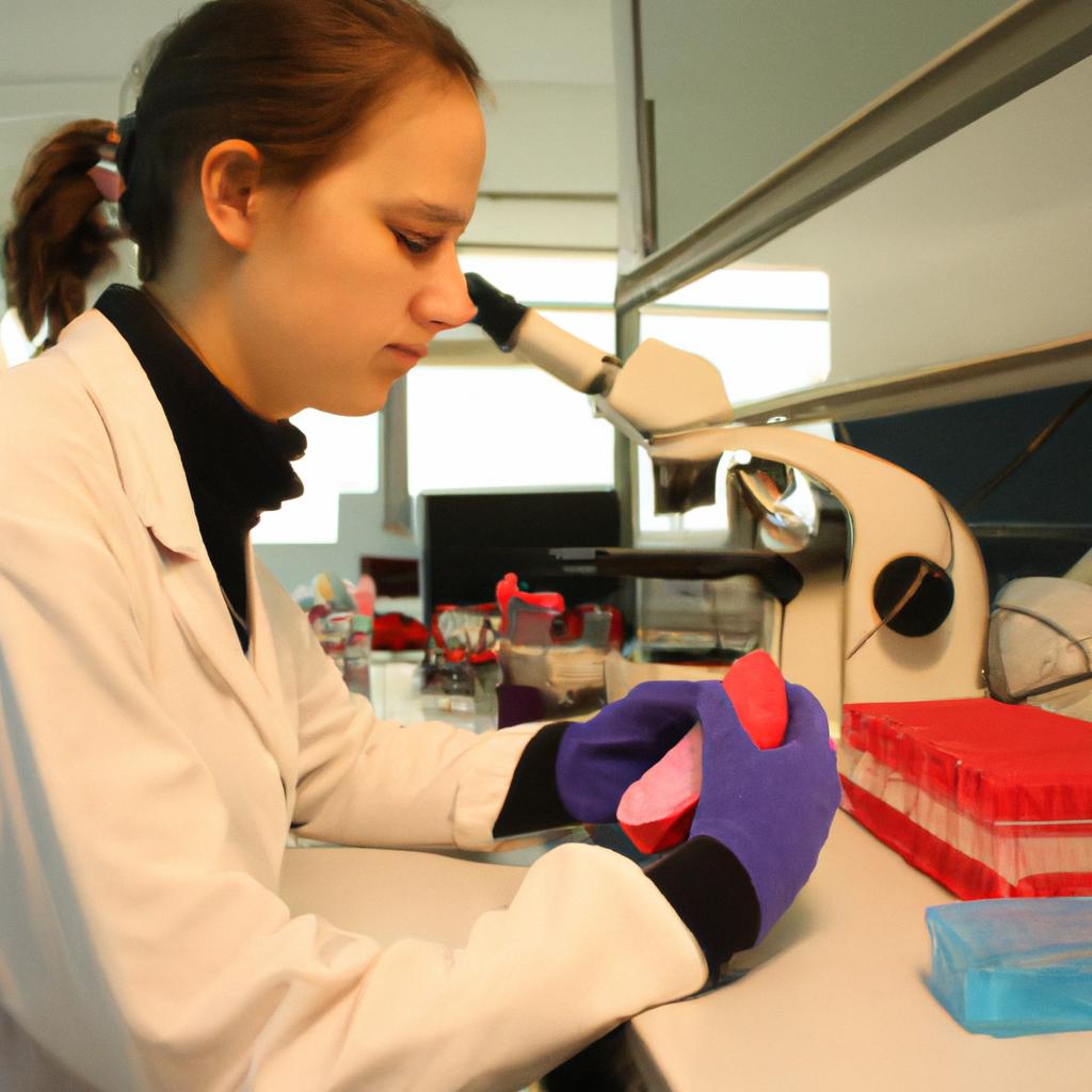 Person conducting research in lab
